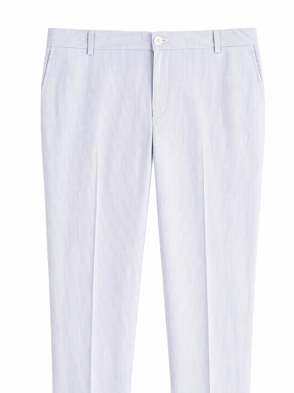 Lauren Ralph Lauren Pinstripe Trousers 18W Blue White Cotton Straight Leg Preppy - Picture 5 of 11